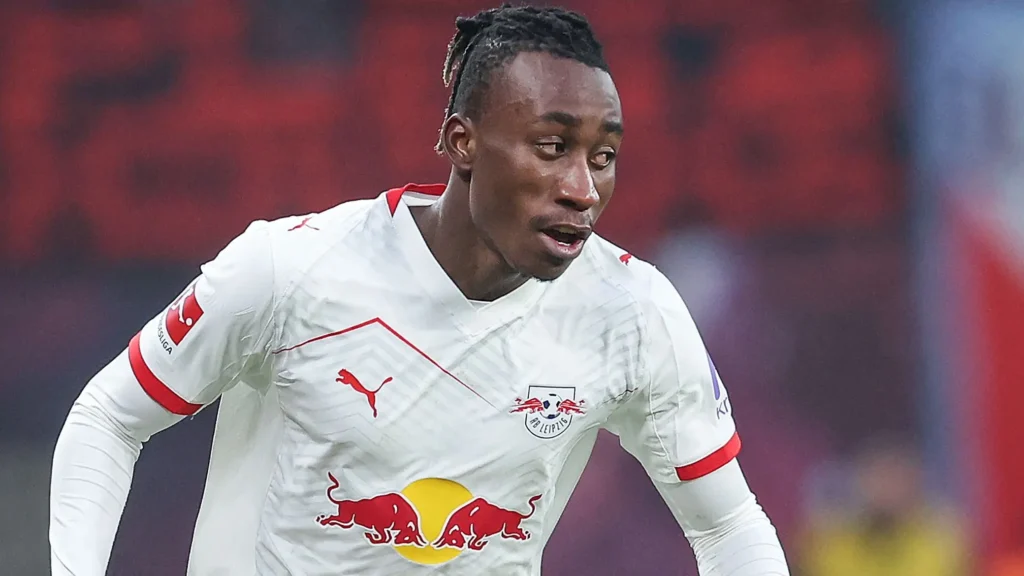 Yan Diomande of RB Leipzig is on the contenders list for Mohamed Salah replacement