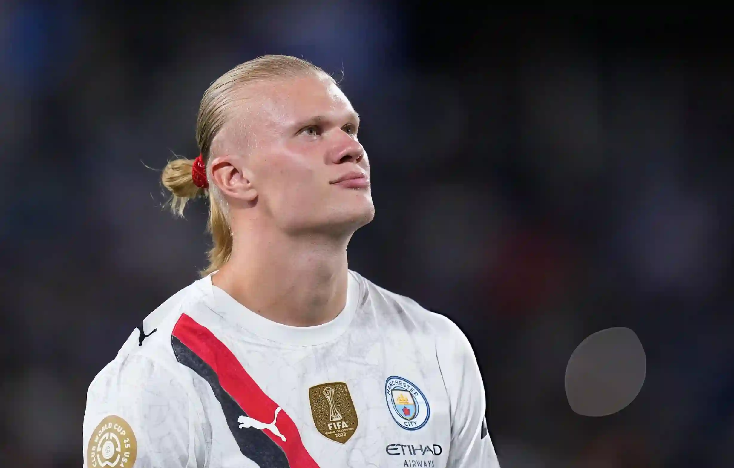 Erling Haaland celebrating a goal for Manchester City in a Premier League match