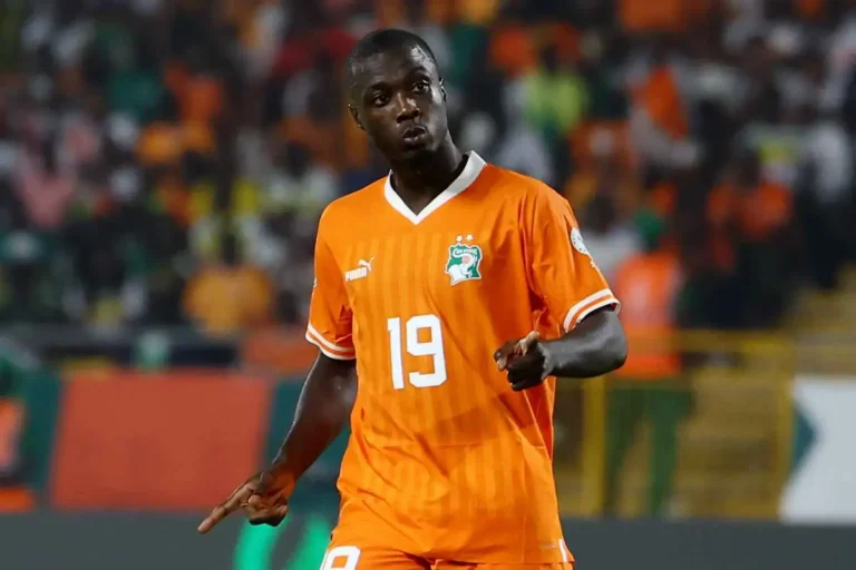 Nicolas Pepe wearing Ivory Coast's kit ahead of the 2026 World Cup