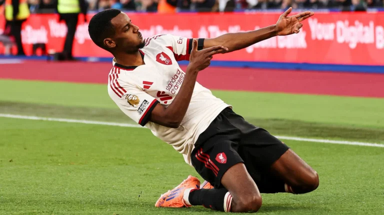 Barcelona target Alexander Isak celebrating first goal for Barcelona